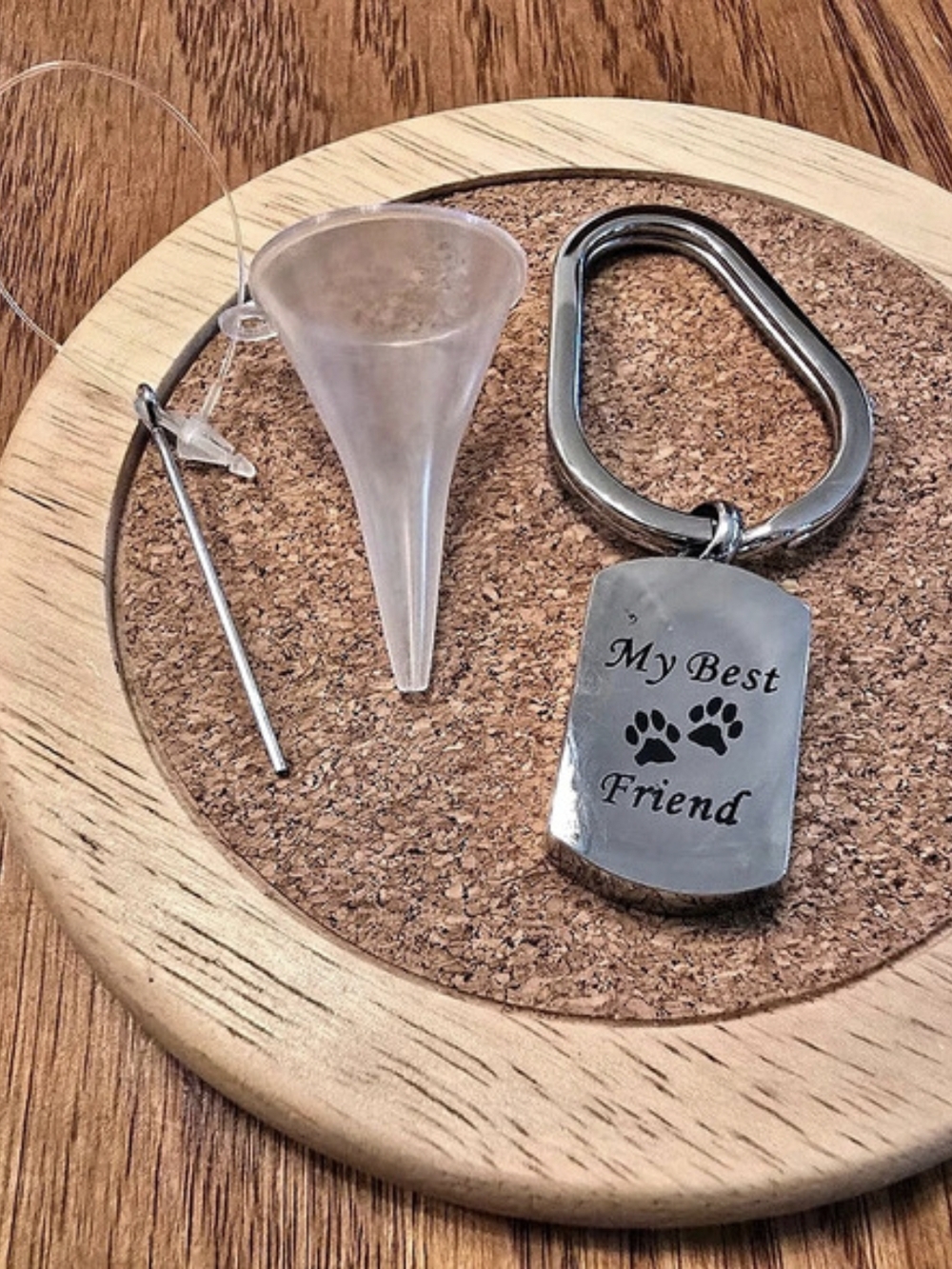 Paw Print Cremation Urn Keychain
